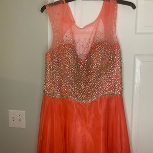 Pink Rachel Allan prom dress
